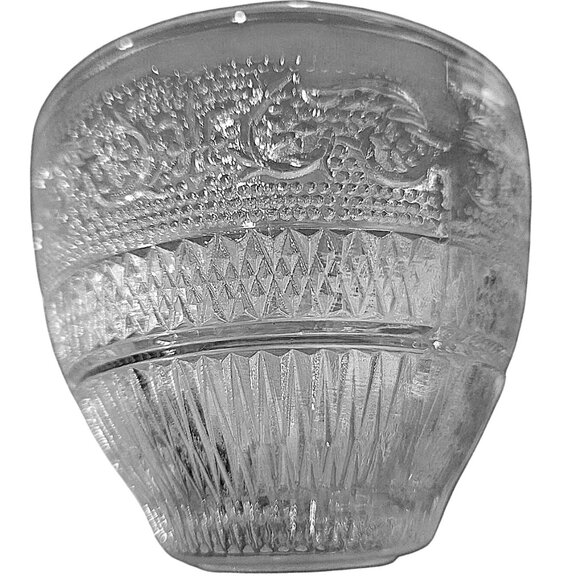 Set of 4 Cups, Four Vintage Embossed Glass Teacups, Coffee Cups, Tea Cup Set, - Picture 5 of 8